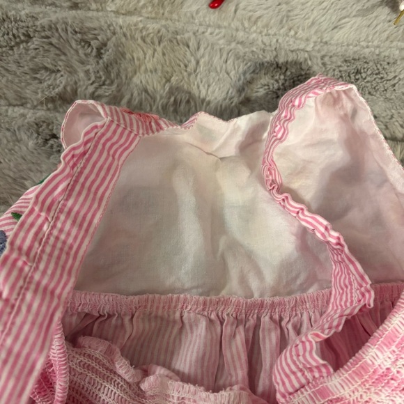 Beebay 4Y Pink Striped Embroidered Sundress, Girl, Floral, Fit & Flare - Picture 6 of 6